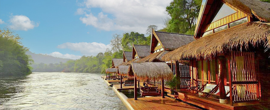 Übernachtung im schwimmenden Hotel am River Kwai 