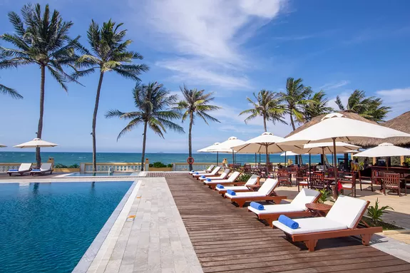 Poolanlage des Hotel Victoria Hoi An, Vietnam