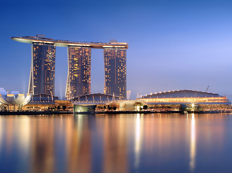 Weiteres Etappenziel der Asien Rundreise: Weltstadt Singapore mit dem Marina Bay Sands