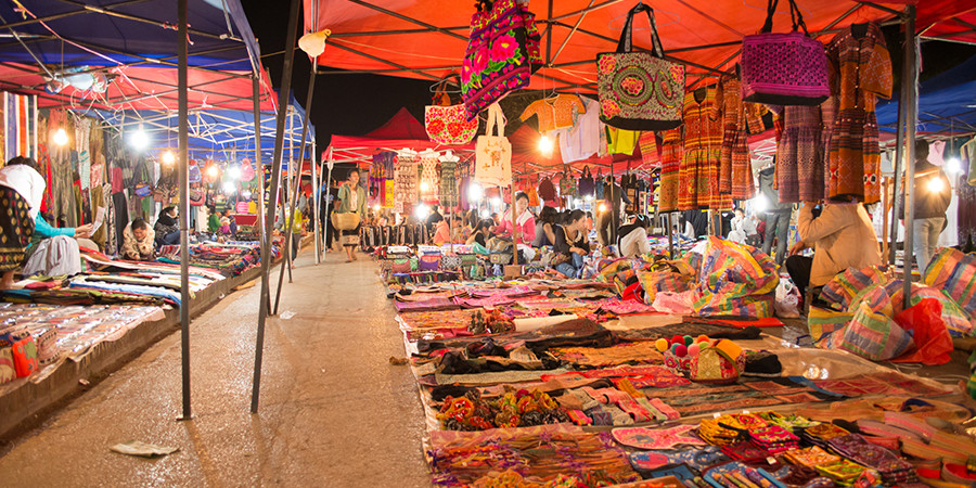 Der Nachtmarkt in Luang Prabang