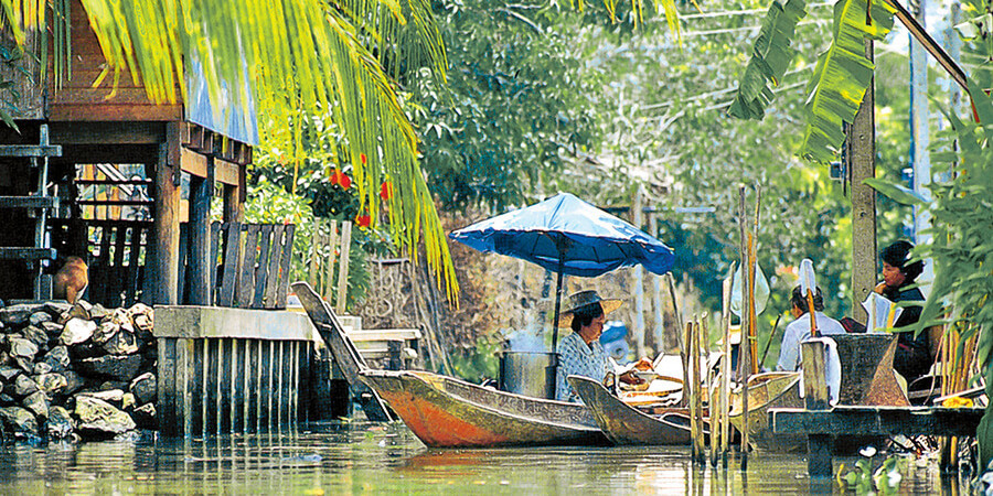 Sicher ein Ziel während Ihrer Ferien in Thailand: Klongs in Bangkok und schwimmender Markt