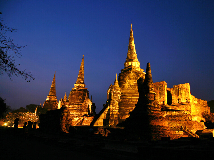 Ist oft Teil einer Thailand Rundreise: die Tempel von Ayutthaya, Unesco Welterbe