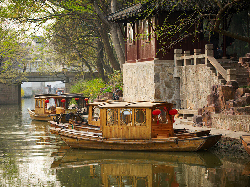 In Suzhou mit seinen bekannten chinesischen Gärten