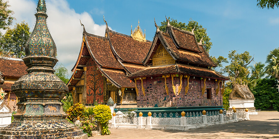 Der Wat Xieng Thong in Luang Prabang