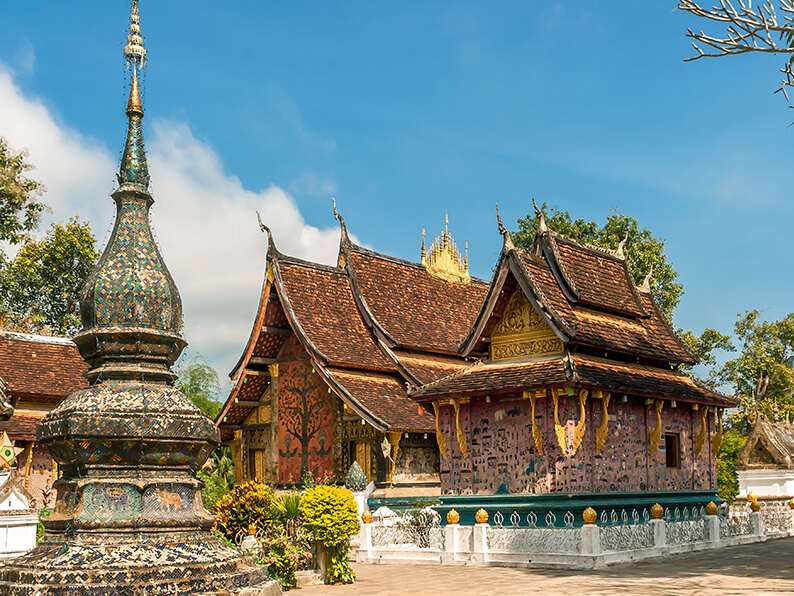 Traditionelle Architektur im Unesco Welterbestädtchen Luang Prabang