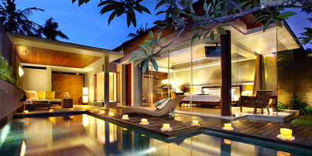 Club Villa im Hotel Bali Mandira Beach am Strand von Legian