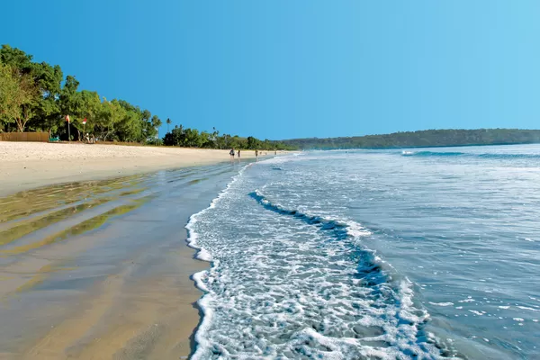 Ruhiger Strand von Jimbaran, ideal zum Baden und Spazieren