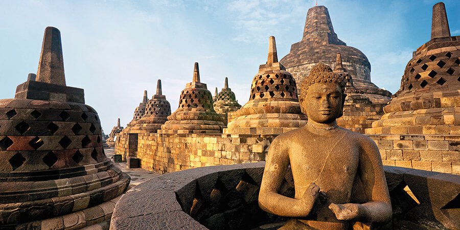Höhepunkt jeder Java Rundreise: Borobudur-Tempel bei Yogyakarta