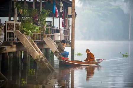 Leben am Wasser in der Provinz Samut Songkhram