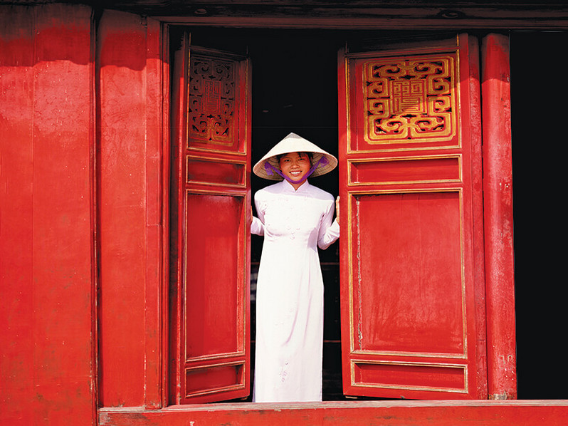 Typisch für Vietnam: die konischen Hüte