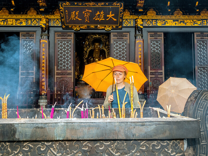Besuch im Tempel von Xian