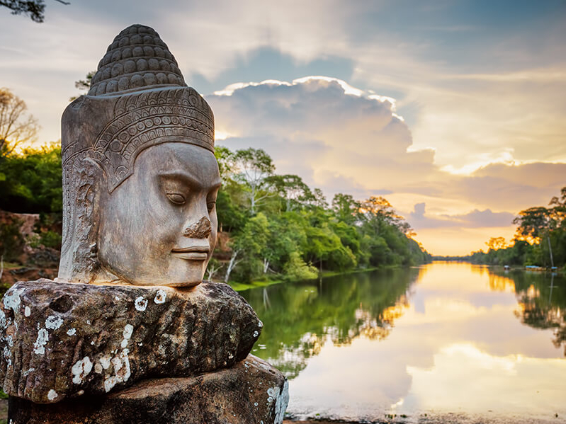 Heute zählt die Steinmetzkunst der Khmer zu Unesco Welterbe