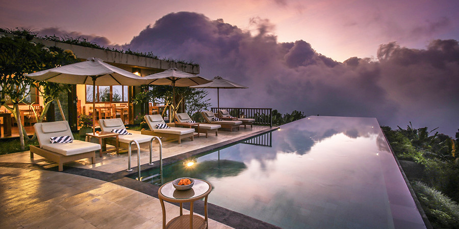 Hotel Munduk Moding Plantation: herrliche Sicht vom Infinity Pool aus