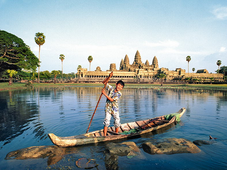 Besichtigung von Angkor Wat ausserhalb Siem Reap in Kambodscha