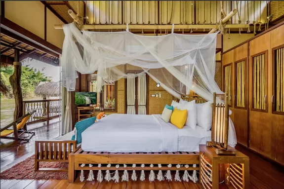 Zimmer im Hotel direkt am Fluss River Kwai