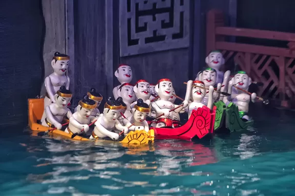 Traditionelles Wasserpuppentheater in Hanoi, Vietnam