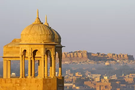Goldene Stadt Jaisalmer in Rajasthan: Blick auf das Fort