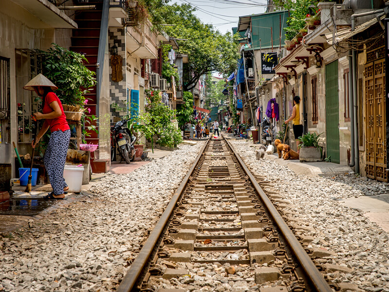 Auf Indochina Rundreise gerne besucht: der Railway Market Hanoi