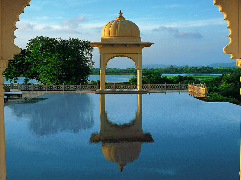 Zauberhafte Sicht auf den Pichola-See von den Oberoi Udaivilas 
