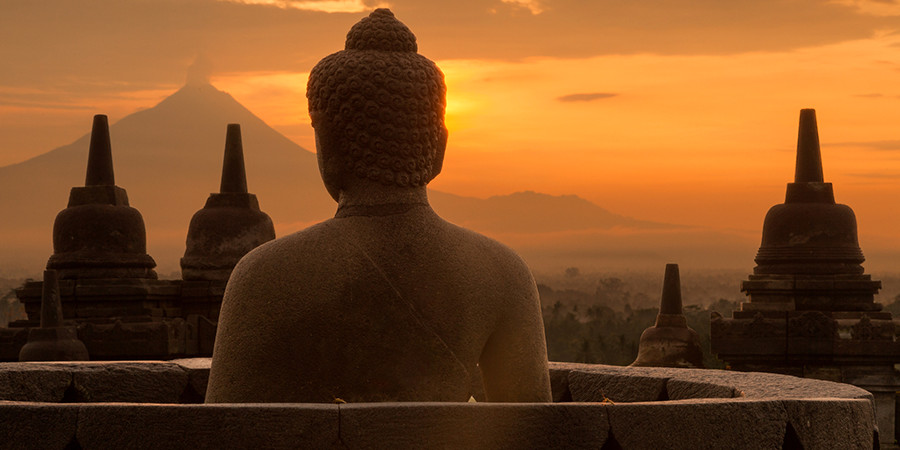 Borobudur, die grösste buddhistische Tempelanlage der Welt