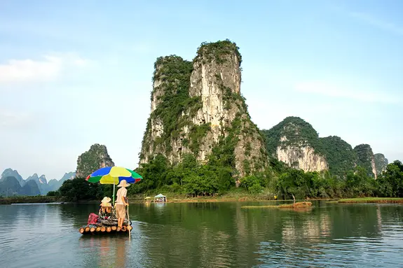 Typische Karstlandschaft in der Nähe von Yangshuo