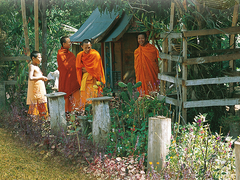 Buddhistische Mönche in Laos
