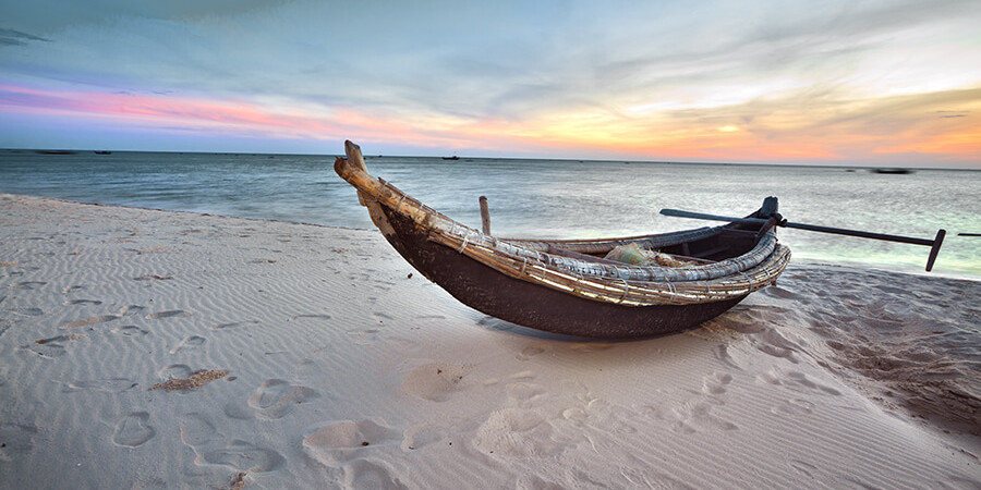 Abendstimmung am Strand in Vietnam
