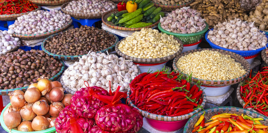 Frische Kräuter und Gewürze verleihen der vietnamesischen Küche ihren besonderen Geschmack