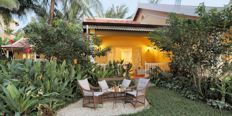 Ob Zimmer oder Villen: Kolonialstil prägt das La Veranda Resort am Duong Dong Strand auf Phu Quoc