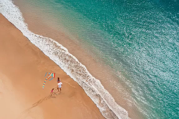 Einer der schönsten Strände auf Bali, der Jimbaran Beach