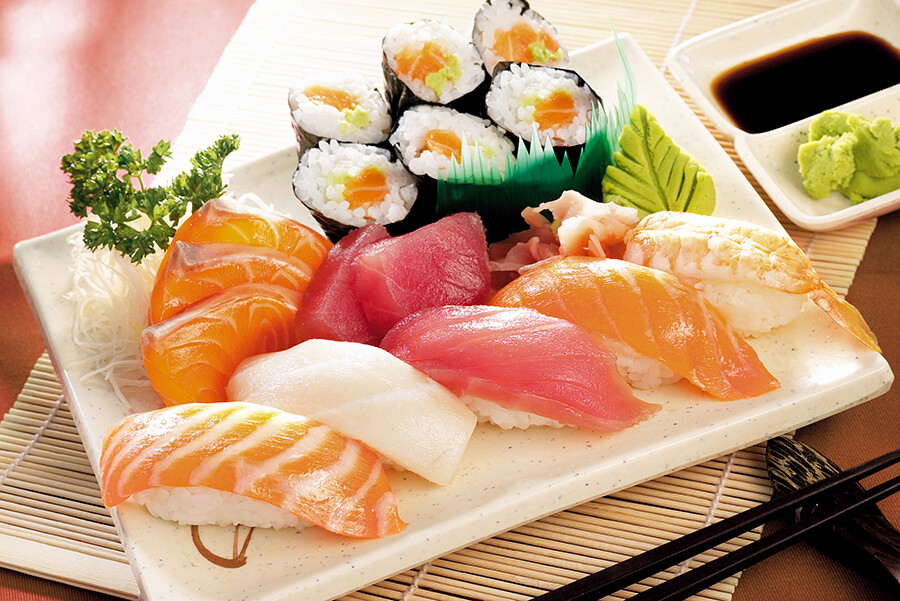 Bekanntester Vertreter der japanischen Küche: frische Sushi